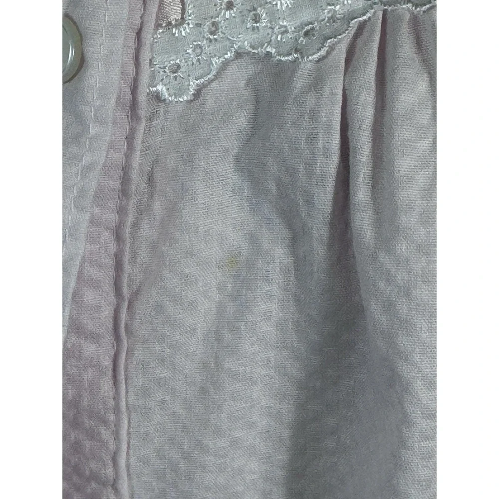 Vtg Carole Pink Seersucker Nightgown Housecoat Set Sz‎ S USA Pocket Cottagecore